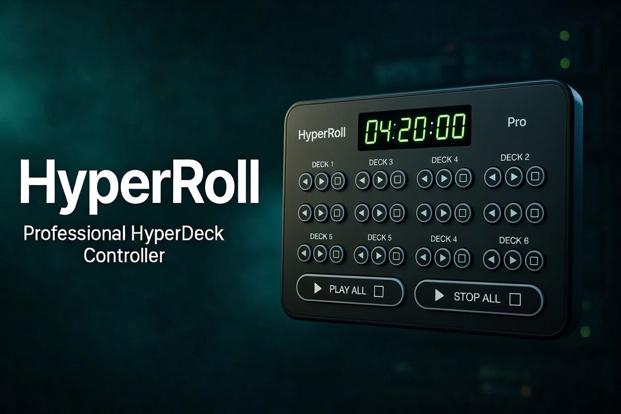 HyperRoll Pro — 6 deck HyperDeck controller